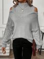 SHEIN Frenchy Women'S Cold Shoulder Sweater