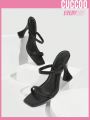 Cuccoo Everyday Collection Square Toe High-heeled Sandals