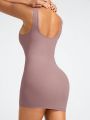 SHEIN SHAPE Women's Solid Color Bodycon Dress