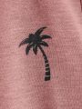 SHEIN Kids EVRYDAY Young Boy Casual & Comfortable Coconut Tree Printed T-Shirt