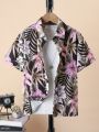 Boys Tropical Print Shirt Without Tee