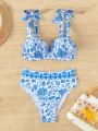 SHEIN Swim Vcay Floral Print Bikini Swimsuit Set