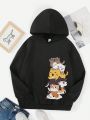 Teen Girl Cartoon Graphic Hoodie