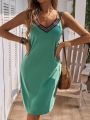 Solid Color Sleeveless Cami Dress