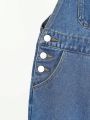 Tween Boys Size Denim Jumpsuit With Pockets