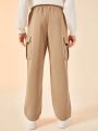 SHEIN Teenage Boy's Loose Fit Workwear Style Straight Leg Cargo Pants