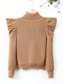 Tween Girl Turtleneck Gigot Sleeve Sweater
