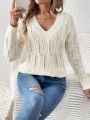 SHEIN Frenchy Women's Solid Color Drop Shoulder Sweater