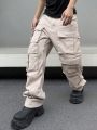 Manfinity EMRG Men'S Solid Color Cargo Jeans