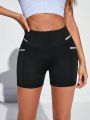Sports Shorts With Reflective Strip