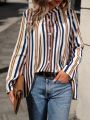 Striped Button Front Shirt