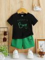 SHEIN Baby Boy's Casual Comfortable T-Shirt And Shorts Sportswear