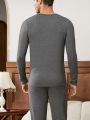 Men's Knitted Solid Color Slim Fit Warm Long Sleeve Top