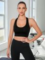 Yoga Basic Cut Out Back Sports Bra