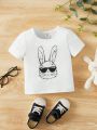 SHEIN Baby Boy Rabbit Print Tee