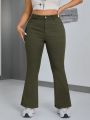 SHEIN ICON Plus Size Women's Flared Jeans