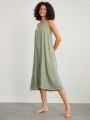 SHEIN Leisure Women's Sleeveless V-neck Home Dress