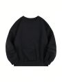 Slogan Graphic Thermal Lined Sweatshirt