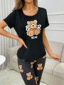 Teddy Bear Print Pajama Set