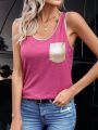 SHEIN LUNE Colorblock Trimmed Vest Top