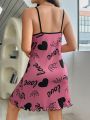 Women's Letter Printed Sleep Dress