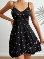 Flower Pattern Cami Nightgown