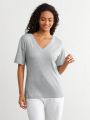 SHEIN Leisure Women's Short Sleeve Homewear Top