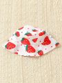 Baby Girls' Strawberry Patterned Bucket Hat, Bag And High Waisted Dress