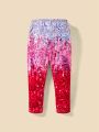 SHEIN Baby Girl Allover Print Pants