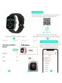 1pc Unisex Square Shape Full-touch Smart Watch With Silicone Strap For Sports, Blood Oxygen & Blood Pressure Monitoring, Calling, Multiple Sports Modes And Daily Waterproof Function