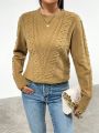 SHEIN Frenchy Round-neck Long Sleeve Sweater