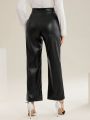 SHEIN Modely Solid Color Straight Leg Pants