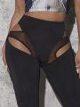 Asavvy Cut Out Sheer Double Split Pants