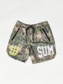 SUMWON Nylon Short With All Over Print