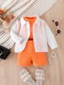 Infant Girls' Solid Color Textured Casual Outfit Set