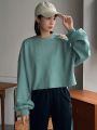 FRIFUL Women's Off-the-shoulder Sweatshirt