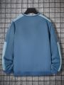 Teenage Boys' Round Neck Long Sleeve Colorblock Sweatshirt Sports Shirt