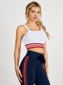 SHEIN VARSITIE Sports YOGA Basic Chest Cup   With TANK TOP