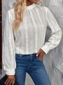 Women's Stand Collar Long Sleeve Casual Shirt