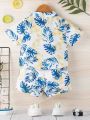 Baby Boy Tropical Print Shirt & Shorts