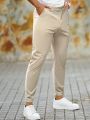 Men Solid Slant Pocket Pants