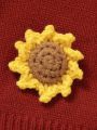 Infant Crochet Sunflower 3d Flower Decoration Cardigan Sweater