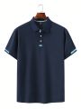 Manfinity Men Contrast Trim Polo Shirt