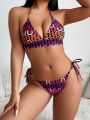 SHEIN Swim Vcay Vacation Style Printed Swimwear Set