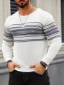 Men'S Striped Crew Neck Sweater