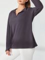 Plus Size Solid Color Sports T-shirt