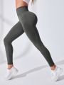 Running Women's Solid Color Athletic Leggings