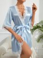 Women's Lace Patchwork Robes, Sleepwear