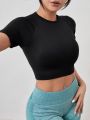 Yoga Basic Breathable Softness Raglan Sleeve Sports Tee