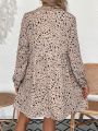 Random Small Floral Printed Long Sleeve Dress